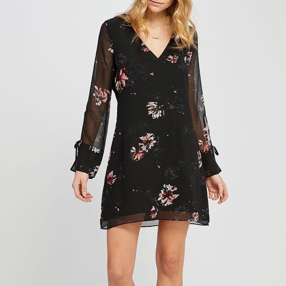 Gentle Fawn Dresses & Skirts - GENTLE FAWN TATIANA FLORAL SHEER MINI DRESS
